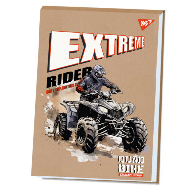 Альбом для малювання Yes А4 20 аркушів клеєний білила "Extreme rider" крафт (130576) Вінниця - фото 1