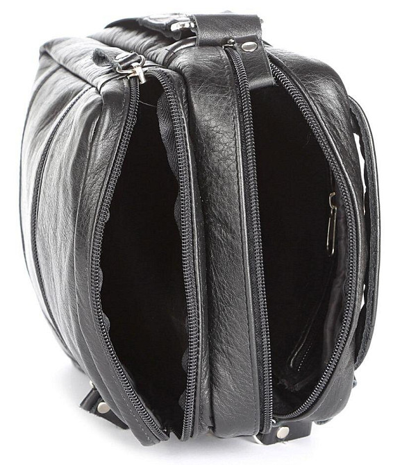 Сумка мужская кожаная Черная (SHVIGEL) Киев - изображение 11