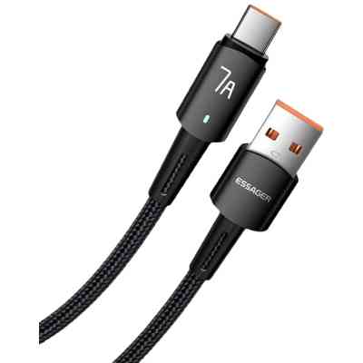 Дата кабель USB 2.0 AM to USB-C 2.0m 100W black Essager (EXC7A-CGA01-P) Винница