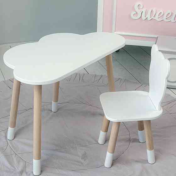 Комплект столик і стілець "Хмаринка" для дітей, білий Київ