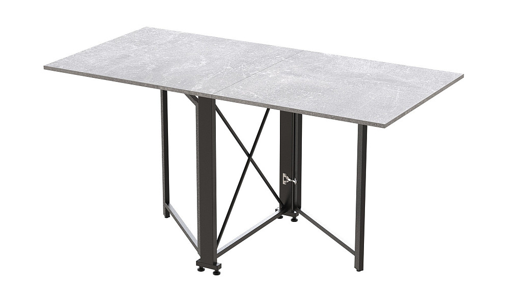 Стіл-книга трансформер Оріон 2 Ferrum-decor 750x1520x730 Чорний метал ДСП Бетон 16 мм (FRD-104589) Дніпро - фото 4