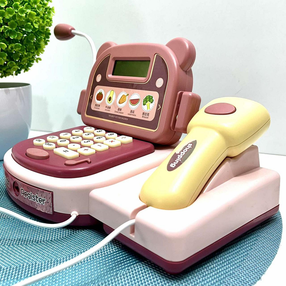 Касовий апарат дитячий зі сканером мікрофоном підсвічування звук продукти ( 6763 A) Чернігів - фото 1