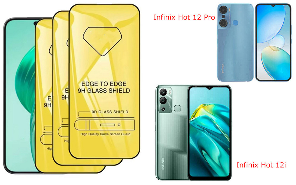 Захисне скло DefenzoGlass для Infinix Hot 12 Pro, Hot 12i  – подвійна міцність Київ - фото 1