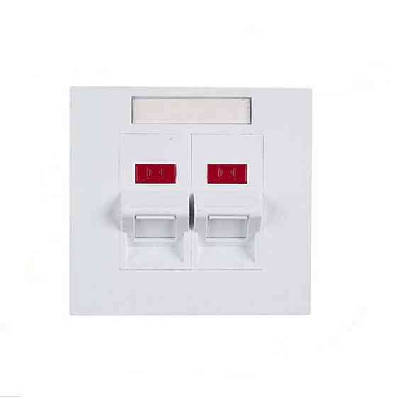 Рамка розетки під 2 модулі Keystone 86*86, зі скошеною шторкою Винница