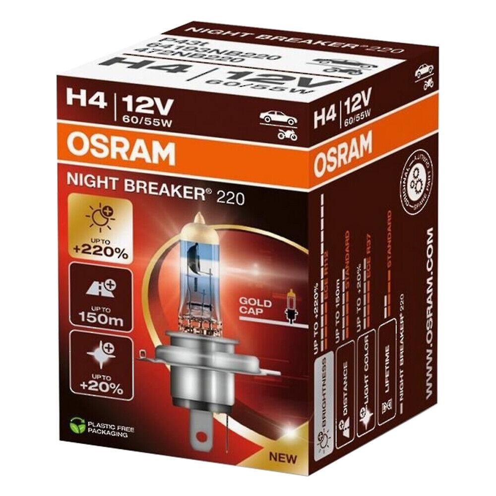 Галогенова лампа OSRAM 64193NB220 H4 NIGHT BREAKER +220% 60/55W 12V P43T (1 шт) Харків - фото 1