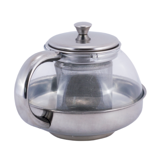 Заварник 600мл зі з'ємним ситечком скло/нержавіюча сталь 4315 KAMILLE Житомир - фото 4