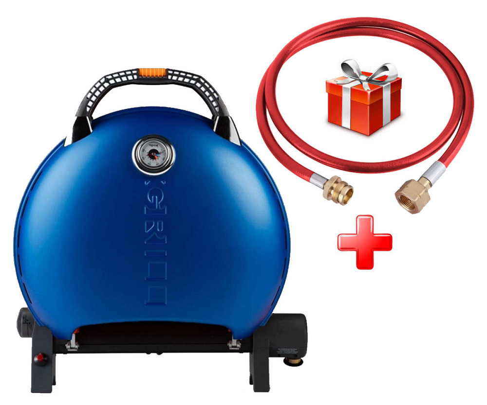 КОМПЛЕКТ Портативный переносной газовый гриль O-GRILL 600T, синий + шланг в подарок! Код: 011678 Ровно - изображение 11