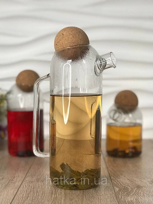 Чайник заварочний Olens "Круг" 1200 мл скляний Київ - фото 1