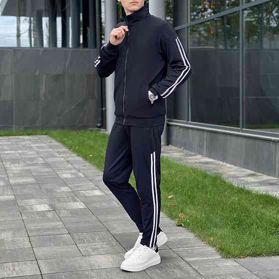 Синій спортивний костюм для чоловіків Pobedov Dollars. Весна осінь спортивний комплект. Київ