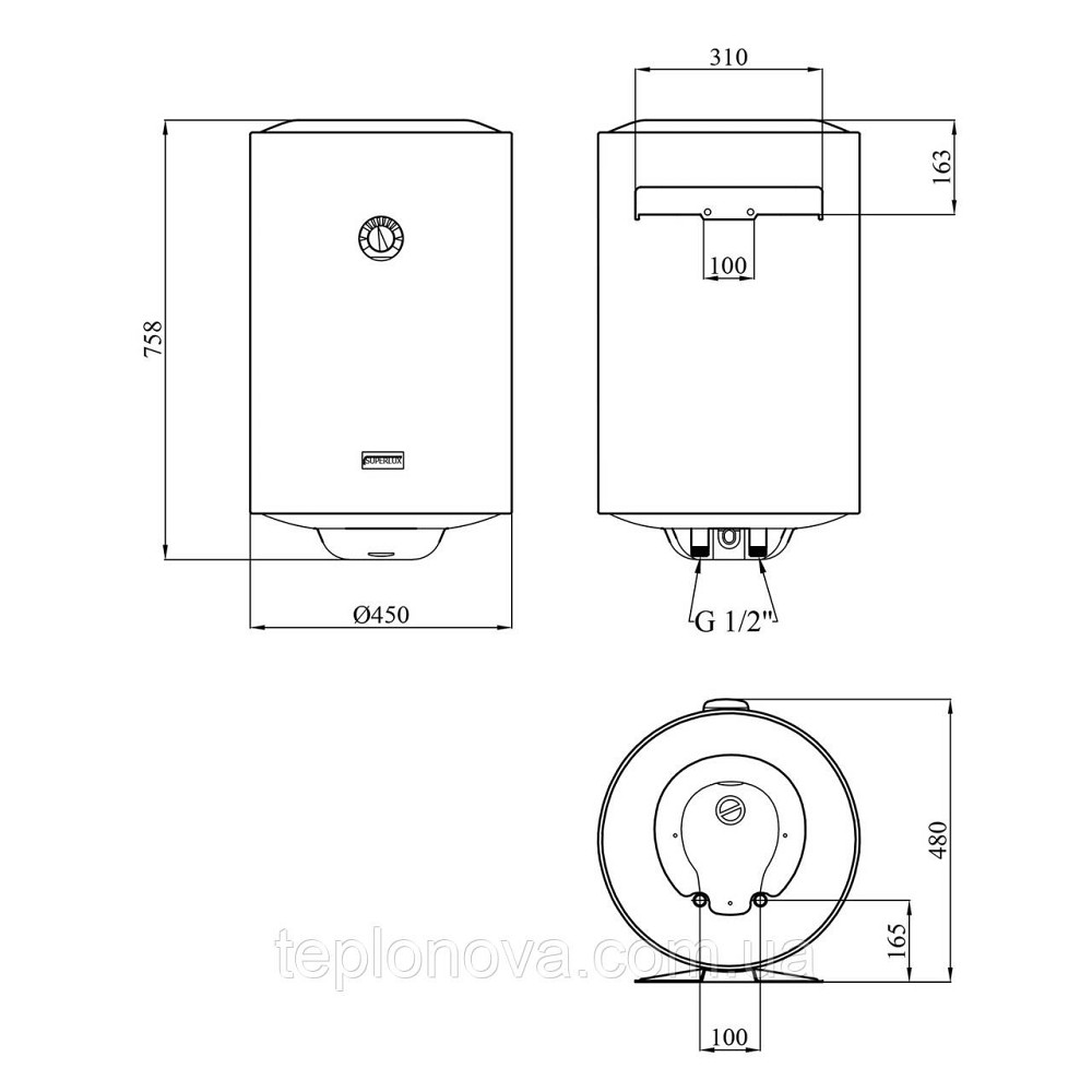 Водонагрівач Ariston Superlux 80V 1,5K EU2 з мокрим ТЕНом 4015005 Чернівці - фото 2