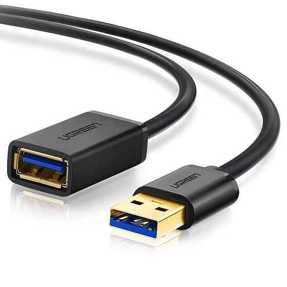 USB кабель подовжувач Ugreen USB 3.0 US129 (AM / AF штекер - гніздо, Чорний, 1,5м) Николаев