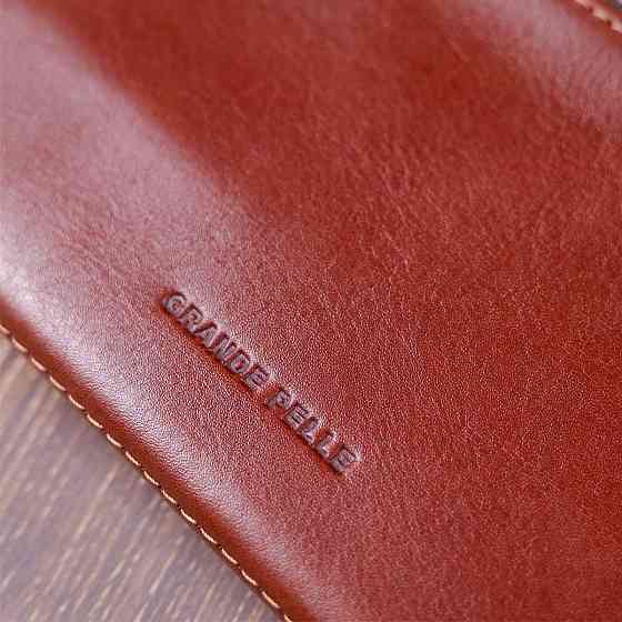 Практичне чоловіче портмоне Grande Pelle 11424 Коричневий Київ