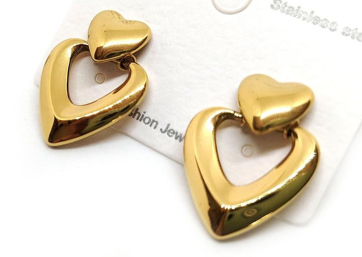 Серьги женские трендовые Сердце Киев - изображение 1