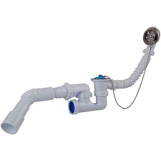 Сифон OPTIMUM для ванни з ревізією, випуском 1 1/2″*40, перелта гнучкою трубою 40*40/50 OPTI-26033 (000029707) Київ
