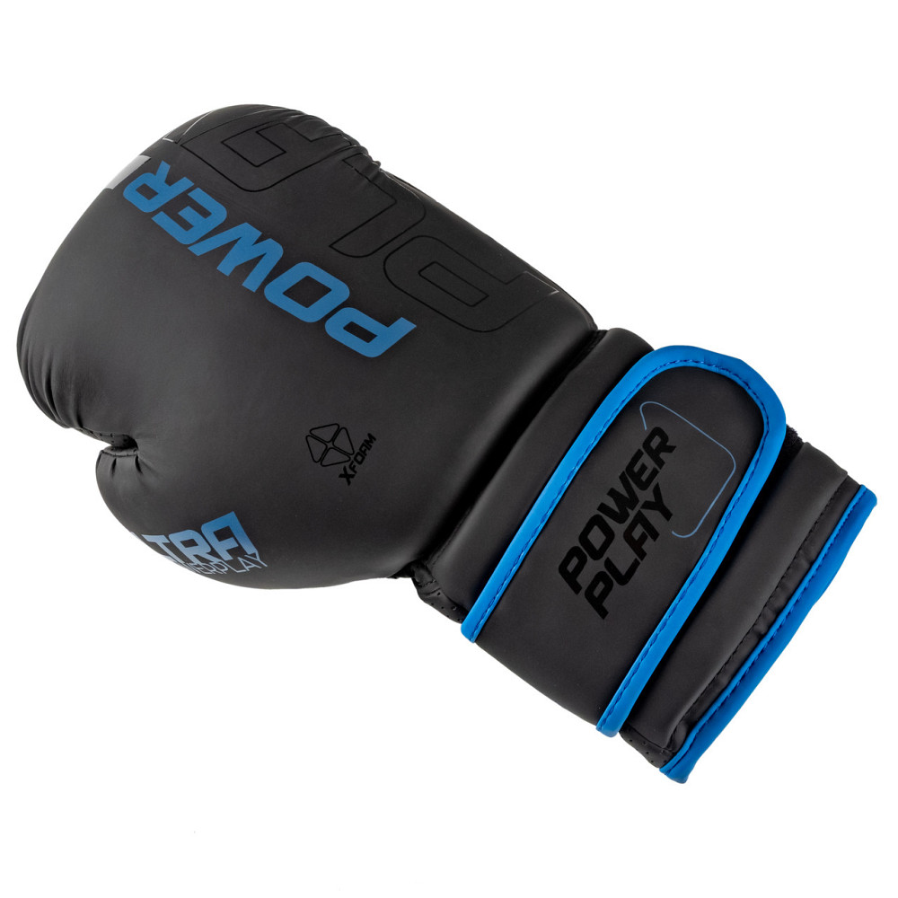 Боксерські рукавиці PowerPlay 3024 Ultra Mat Чорно-Темно сині 10 унцій Каменское - изображение 4
