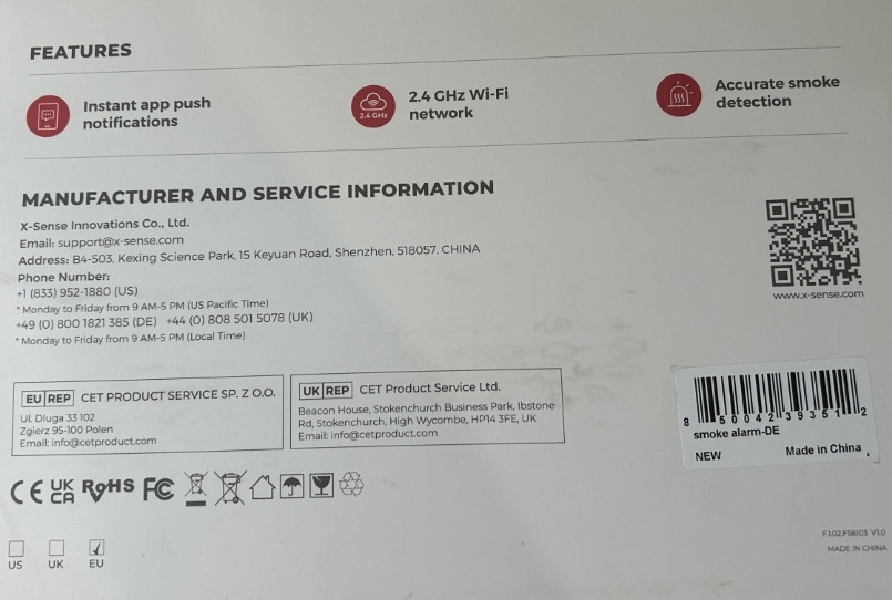 Сигналізація диму X-Sense Wi-Fi XS01-M, FS61 Харків - фото 5