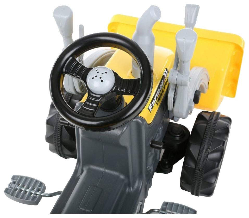 Дитячий педальний трактор екскаватор з ківшем DOLU 8051 на педалях для дітей Київ - фото 5