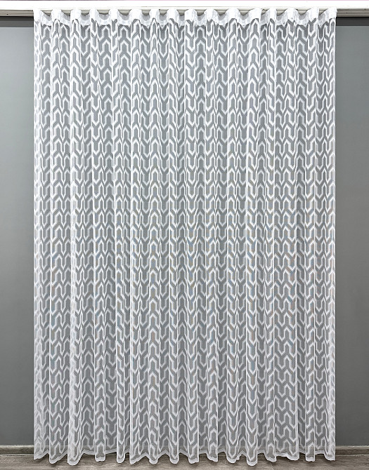 Тюль VR-Textil 1992т Жаккард Белый 400х270 см (42-1037) Киев - изображение 2