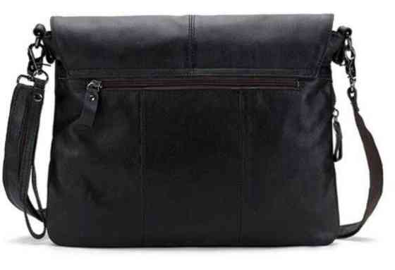 Сумка чоловіча шкіряна Vintage 14852 Чорна Київ