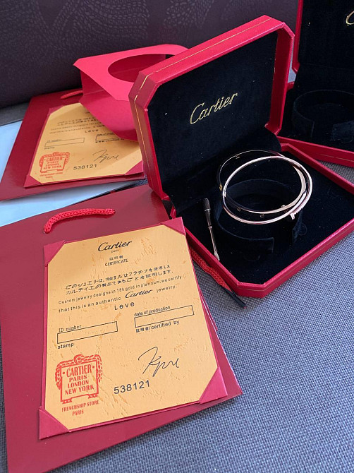 Cartier браслет цвях / Картьє браслет лимонне золото Одеса - фото 2