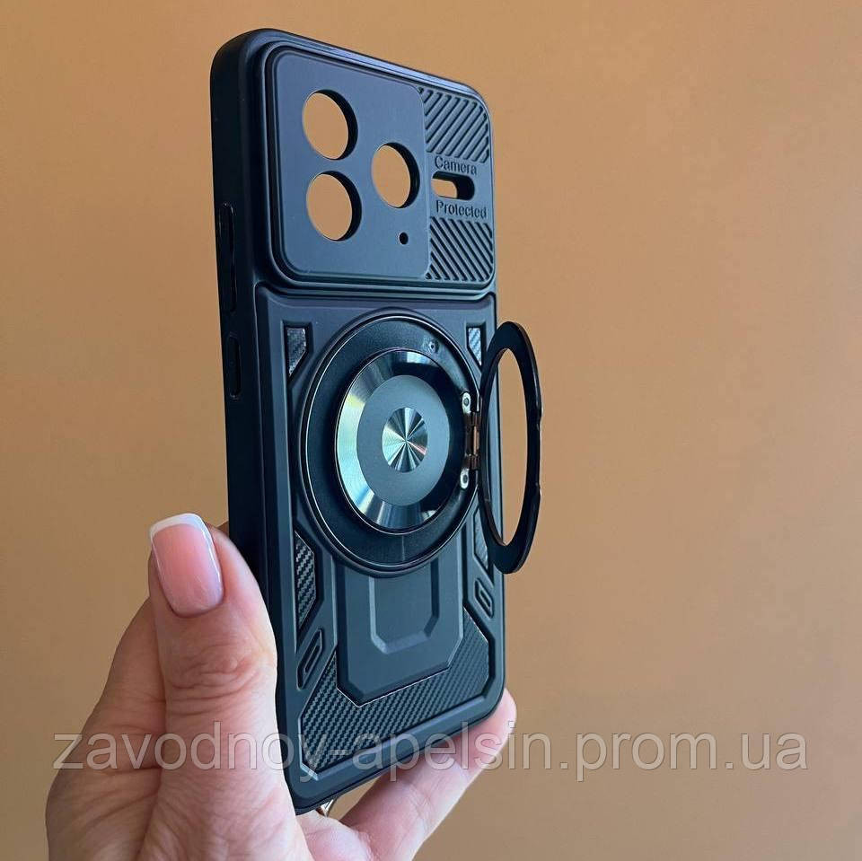 Xiaomi Poco F7 pro Чохол протиударний Магніт (чорний) Одеса - фото 3