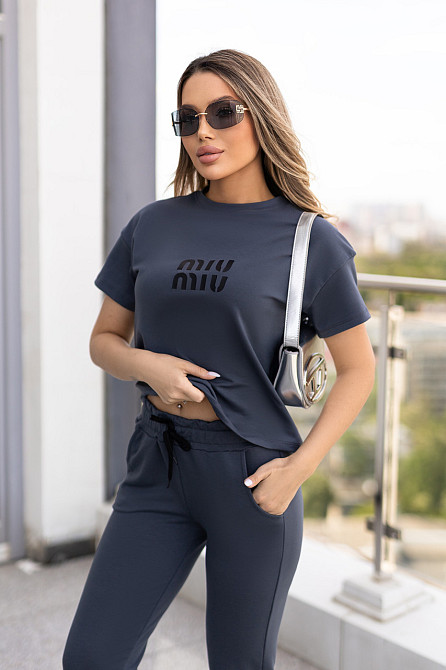 Спортивный костюм с футболкой Cover Батал 50-52, Графит Киев - изображение 5