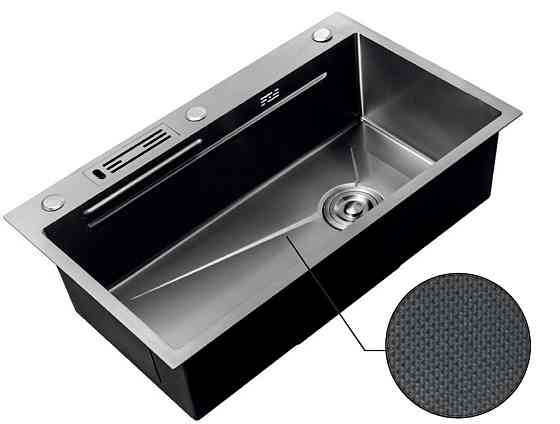 Мийка Mixxus Premium MH7545-SET-05 MICRO DECOR NANO-BLACK  комплект    ( MX9633 ) 23019 Харків