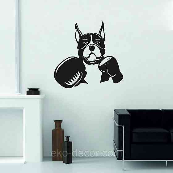 Декоративне настінне Панно «Боксер», Декор на стіну 70*67 см, Чорний Київ