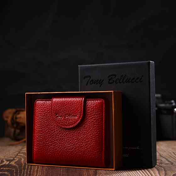 Оригінальний жіночий гаманець з натуральної шкіри Tony Bellucci 22017 Червоний Київ