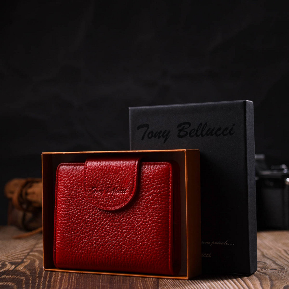 Оригинальный женский кошелек из натуральной кожи Tony Bellucci 22017 Красный Киев - изображение 1