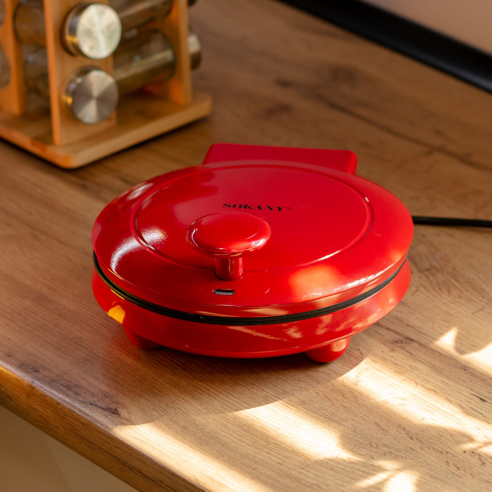 Sokany Піца мейкер електрична 1000 Вт з антипригарним покриттям і подвійним нагріванням Sokany Коломия - фото 9