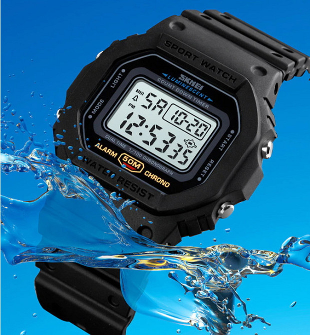 Годинник чоловічий водостійкий тактичний Skmei Dron Black Київ - фото 19