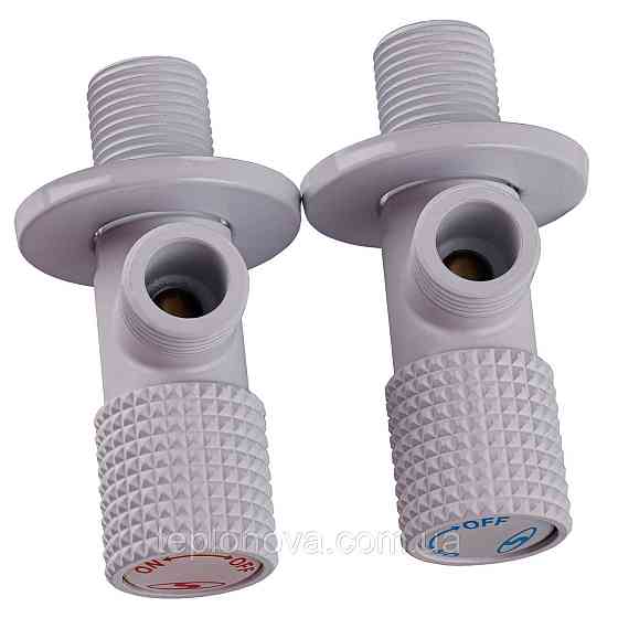 !!Набір кранів кутових кераміка SOLOMON EXCLUSIVE 1/2″X1/2″ 9889 WW  (White/White) (комплект2шт.) Черновцы