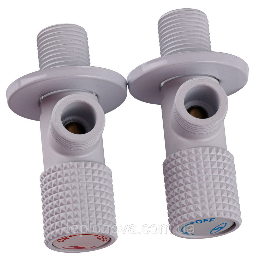 !!Набір кранів кутових кераміка SOLOMON EXCLUSIVE 1/2″X1/2″ 9889 WW  (White/White) (комплект2шт.) Черновцы - изображение 4