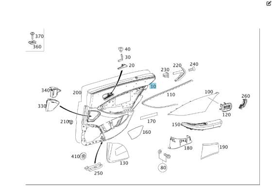 Mercedes-Benz  A2197301262 8L26 Задня права бежева дверна карта CLS C219 Одесса