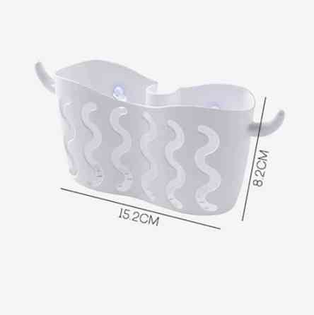 Корзинка для губок, мочалок белая - размер 15,2*8,2см, пластик Киев