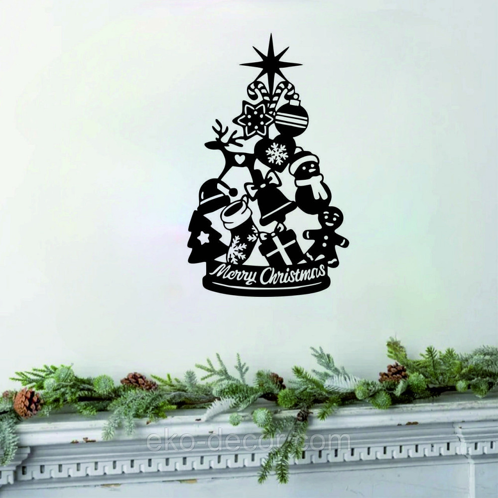 Декоративное настенное Панно «Новый год», Декор на стену 90*55 см, Чёрный Киев - изображение 4