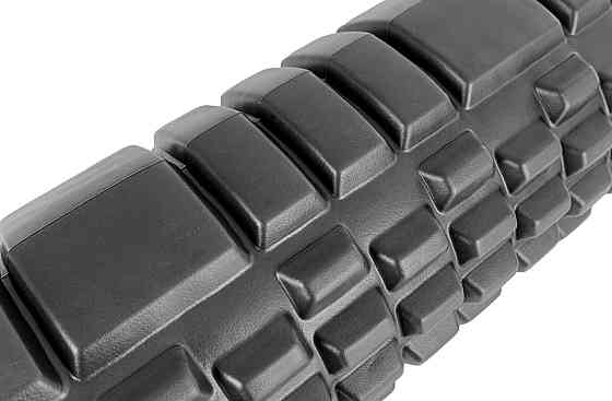 EasyFit Масажний ролик EasyFit Grid Roller 33 см v.1.1 міцний масажер (чорний) Київ