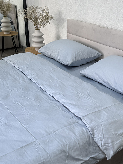 Ecotton Підковдра на блискавці Ecotton Євро двоспальний 210х220 см сатин із бавовни однотонний Киев - изображение 3