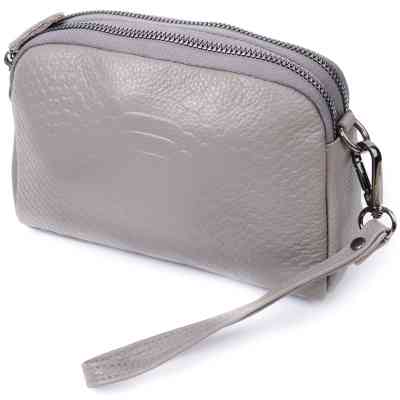 Сумка Vintage Из натуральной кожи Серая (22801) Винница