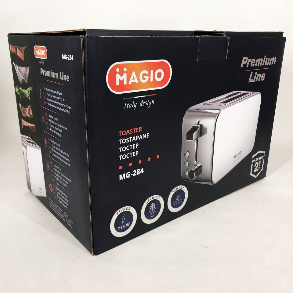 Тостеры для дома Magio MG-284 715 Вт, Тостер для жарки хлеба, Хорошая тостерница, Тостер двойной HM-59 Львов - изображение 12