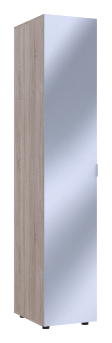 Шкаф-пенал с зеркалом Doros Гелар 39х49,5х203,4 см Дуб сонома (DRS-011131) Львов - изображение 1