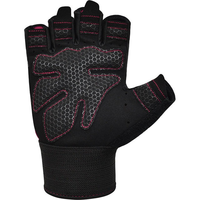 Рукавички для фітнесу RDX W1 Half Pink M Каменское - изображение 3