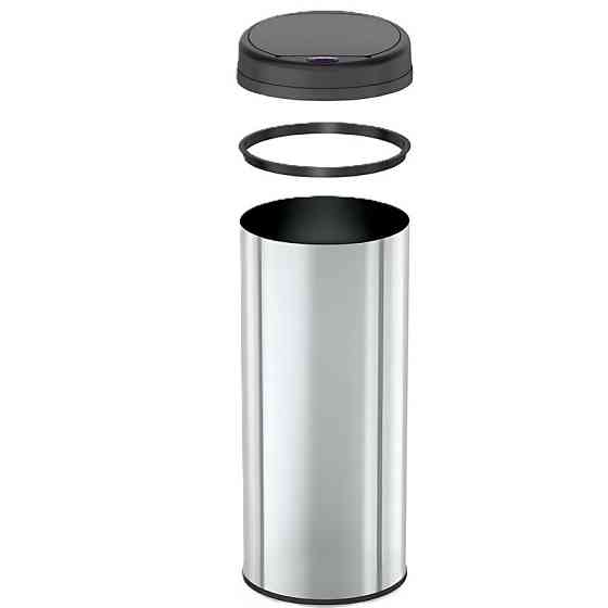Відро для сміття сенсорне кругле Mixxus Premium Ellipse-TC0109 Chrome-Black 9л   ( MI7083 ) 38856 Харьков