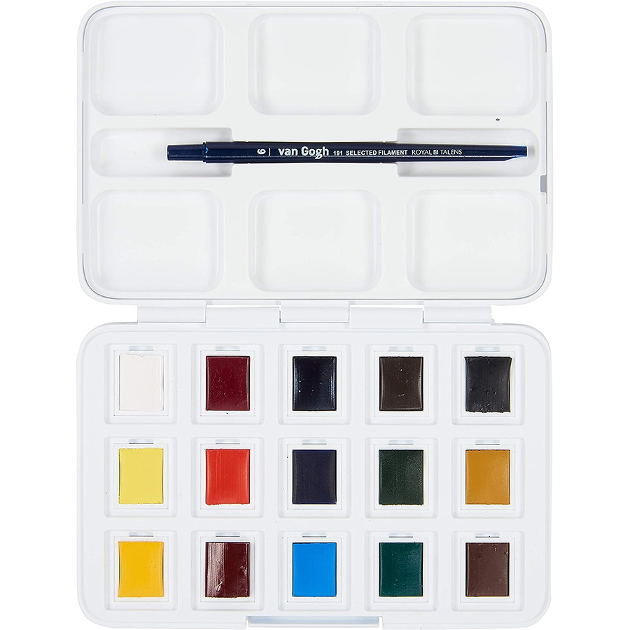 Набор акварельных красок VAN GOGH Pocket box 12 скол Киев - изображение 2