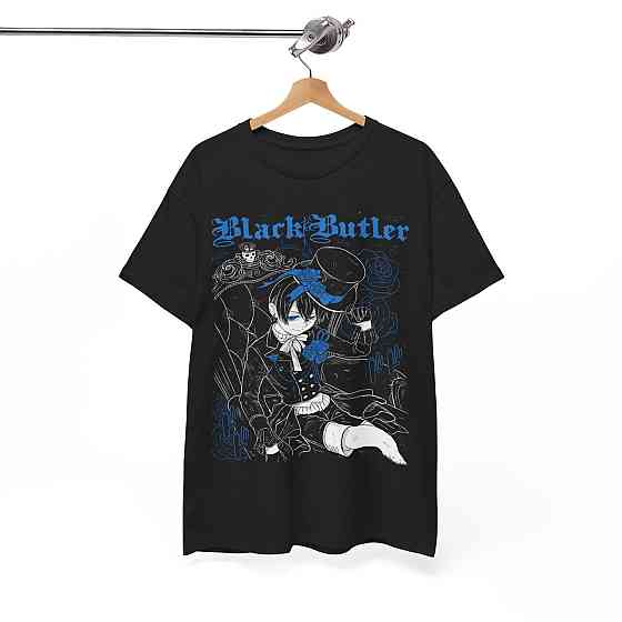 Футболка для мальчика аниме Блакк Бутлер Киел Пхантомхиве оверсайз (рост от 165 до 180 ) Черний AnimeJ0476m Днепр