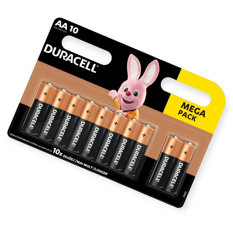 Батарейка AA лужна 1.5V пальчик Duracell Basic Alkaline 10шт картон Бельгія Мукачево - фото 1