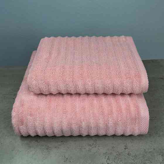 Набір махрових рушників Зеро Твіст 2шт GM Textile 50x90см, 70x140см 550г/м2 (Рожевий) Суми