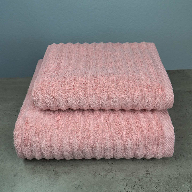 Набір махрових рушників Зеро Твіст 2шт GM Textile 50x90см, 70x140см 550г/м2 (Рожевий) Суми - фото 1
