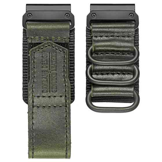 Ремінець для годинника Hemsut HGA137 Mens leather Garmin Green 22 mm SBR Київ